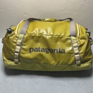 RARE Patagonia Black Hole Duffle 60L Travel Bag Halo Lemon Green MLC 49341